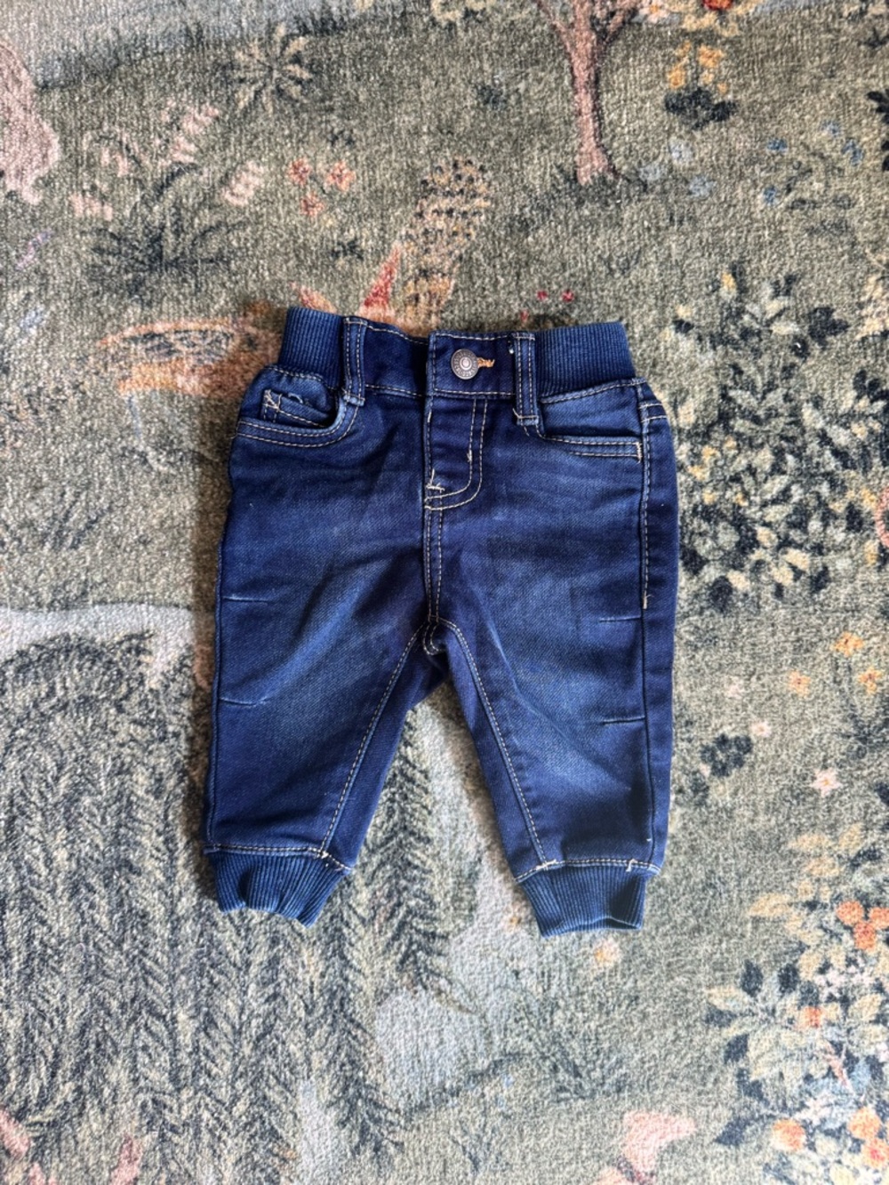 Levi’s Baby Dark Blue Knit Waist Denim Jogger Pants